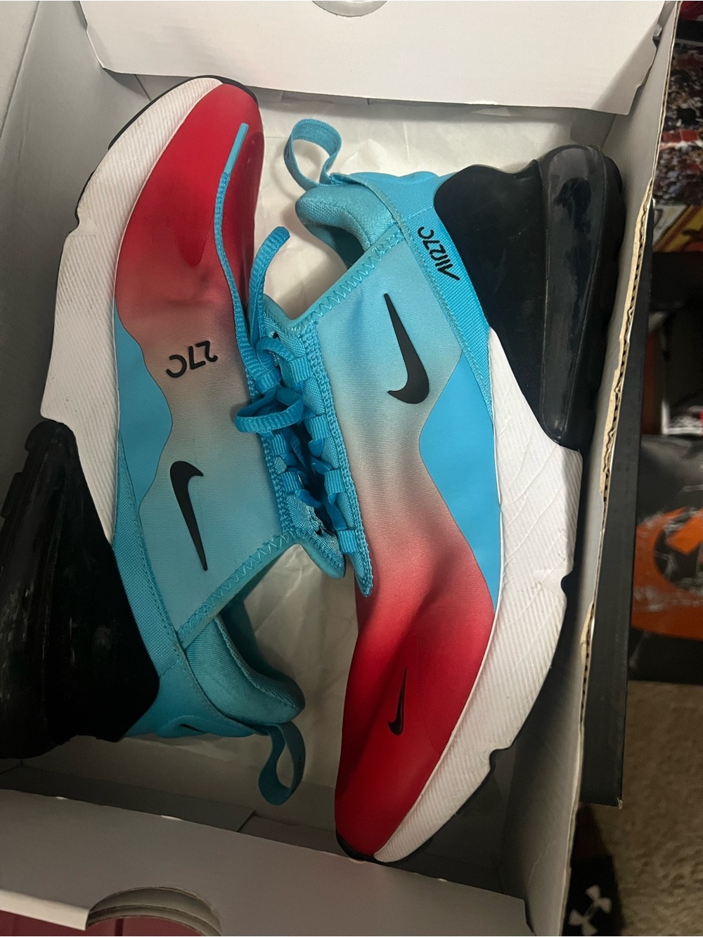 Nike Air Max 270 Gradient Blue & Red Casual Shoes